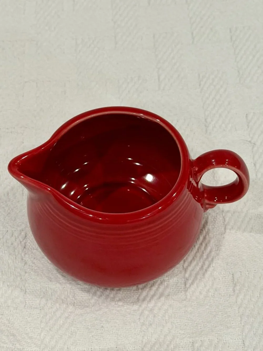 Fiesta Scarlet Red Creamer – Made in USA – Homer Laughlin Fiestaware